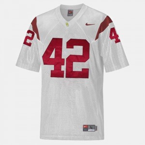 For Kids College Football White Ronnie Lott USC Jersey #42 794575-159