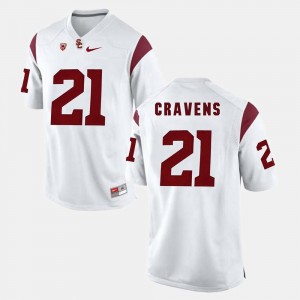 Pac-12 Game #21 For Men's White Su'a Cravens USC Jersey 586200-857