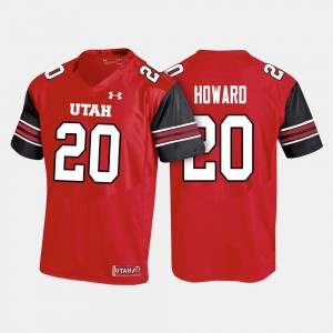 Mens Jordan Howard Utah Jersey College Football Red #20 964721-513
