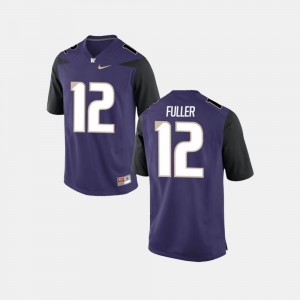 #12 Purple For Men's College Football Aaron Fuller Washington Jersey 510544-697