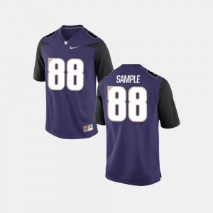 Purple #88 Drew Sample Washington Jersey For Men's College Football 415826-633