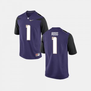 College Football For Men Purple #1 John Ross III Washington Jersey 687589-728