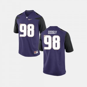 #98 Men's College Football Will Dissly Washington Jersey Purple 141360-596