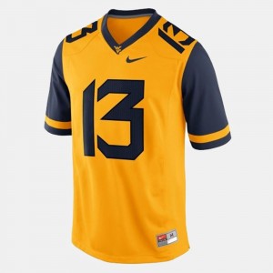 For Men's College Football Andrew Buie WVU Jersey Gold #13 151901-741