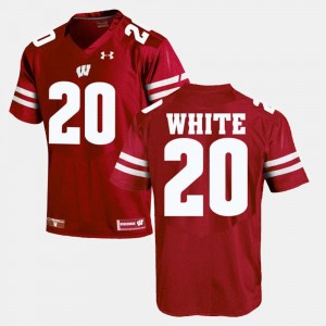 For Men James White Wisconsin Jersey Red Alumni Football Game #20 486442-274
