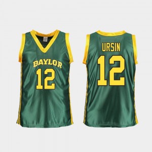 Moon Ursin Baylor Jersey Replica #12 Womens Green College Basketball 612036-587