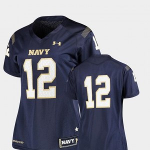 Finished Replica Navy Jersey Ladies #12 College Football Navy 158691-561