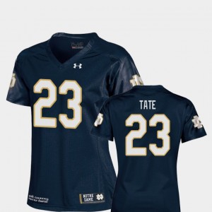 Replica Navy College Football Golden Tate Notre Dame Jersey #23 Ladies 773914-736