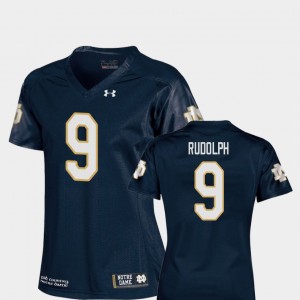 Womens Replica Navy College Football Kyle Rudolph Notre Dame Jersey #9 769488-247