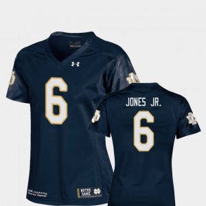 College Football Replica Navy #6 Womens Tony Jones Jr. Notre Dame Jersey 716788-674