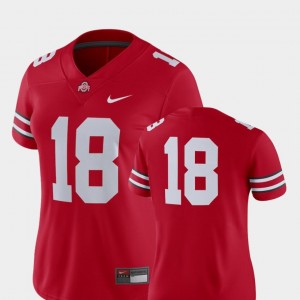 Scarlet 2018 Game College Football For Women #18 OSU Jersey 548326-601