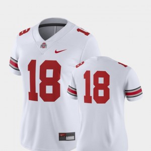 2018 Game College Football Womens OSU Jersey #18 White 118257-746