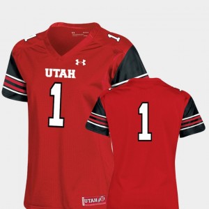 #1 Finished Replica Red College Football Ladies Utah Jersey 756173-285