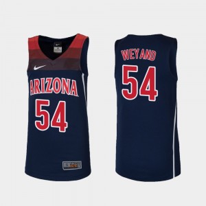For Kids College Basketball Matt Weyand Arizona Jersey Navy Replica #54 830572-190