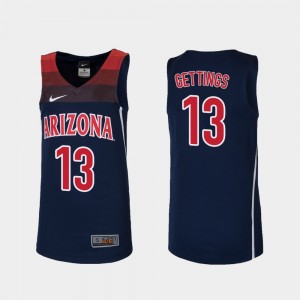 Replica For Kids #13 College Basketball Navy Stone Gettings Arizona Jersey 378212-475