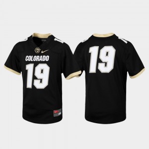 Replica #19 Black Youth(Kids) College Football Colorado Jersey 243836-192