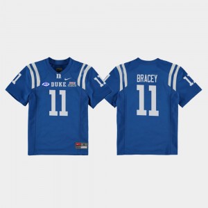 Royal Scott Bracey Duke Jersey #11 For Kids 2018 Independence Bowl College Football Game 642631-315