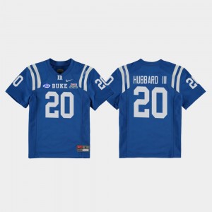 Youth(Kids) 2018 Independence Bowl #20 Marvin Hubbard III Duke Jersey College Football Game Royal 846945-791