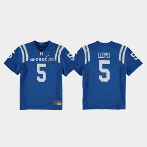 Johnathan Lloyd Duke Jersey 2018 Independence Bowl Royal For Kids #5 College Football Game 825602-856