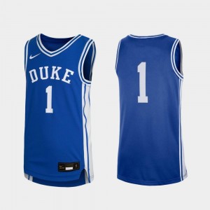 Duke Jersey Replica College Basketball #1 Royal Kids 889102-968