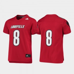 Replica #8 Louisville Jersey Football Red For Kids 408247-805