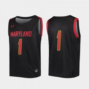 #1 College Basketball Black Replica For Kids Maryland Jersey 214227-898
