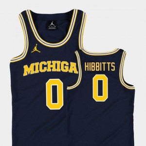 Navy #0 Replica College Basketball Jordan Brent Hibbitts Michigan Jersey Kids 246450-142