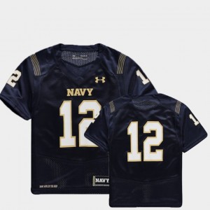 #12 Finished Replica Youth(Kids) College Football Navy Jersey Navy 347367-760