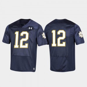 For Kids Notre Dame Jersey Navy #12 Replica Football 2019 703661-582