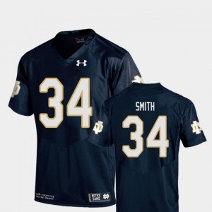 Youth Jahmir Smith Notre Dame Jersey Navy Replica #34 College Football 536452-215
