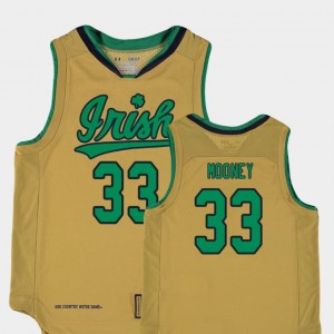 Gold Youth(Kids) #33 Replica John Mooney Notre Dame Jersey College Basketball Special Games 863451-815