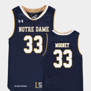 John Mooney Notre Dame Jersey Navy Youth College Basketball #33 Replica 968839-359