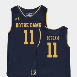 Navy College Basketball Special Games #11 Replica Kids Juwan Durham Notre Dame Jersey 326727-671