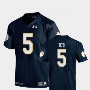 Navy Replica College Football Manti Te'o Notre Dame Jersey #5 Youth(Kids) 692464-820