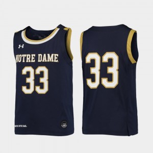 #33 Replica Notre Dame Jersey Navy College Basketball For Kids 472173-169