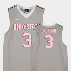 C.J. Jackson OSU Jersey College Basketball Gray Kids #3 Replica 963284-184