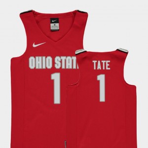Kids College Basketball #1 Red Replica Jae'Sean Tate OSU Jersey 476365-511