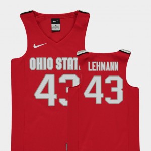Red College Basketball #43 Matt Lehmann OSU Jersey Kids Replica 942078-339