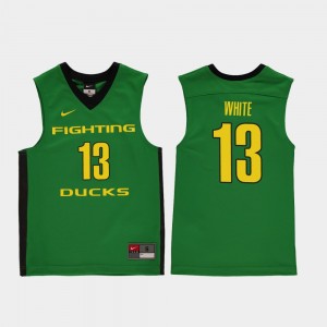 Youth Green Paul White Oregon Jersey College Basketball #13 Replica 524233-576