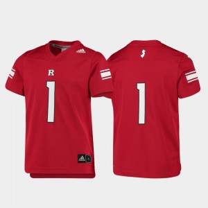 Replica Rutgers Jersey Youth(Kids) #1 Scarlet College Football 142007-906