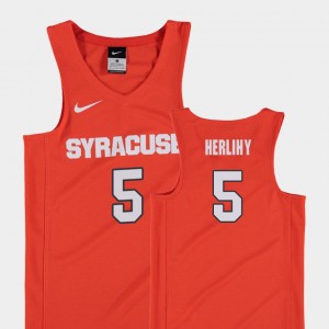 Replica College Basketball #5 Orange Kids Patrick Herlihy Syracuse Jersey 699954-825