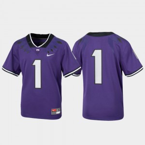 Football #1 Purple Untouchable TCU Jersey For Kids 588123-581
