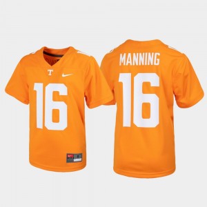 Alumni Football Game Youth #16 Tennessee Orange Peyton Manning UT Jersey 383663-575