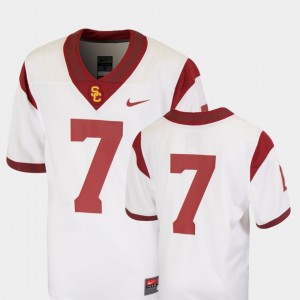 College Football USC Jersey #7 Team Replica White Youth(Kids) 866943-200