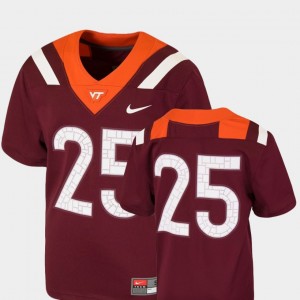 Maroon For Kids Virginia Tech Jersey Team Replica College Football #25 421970-226